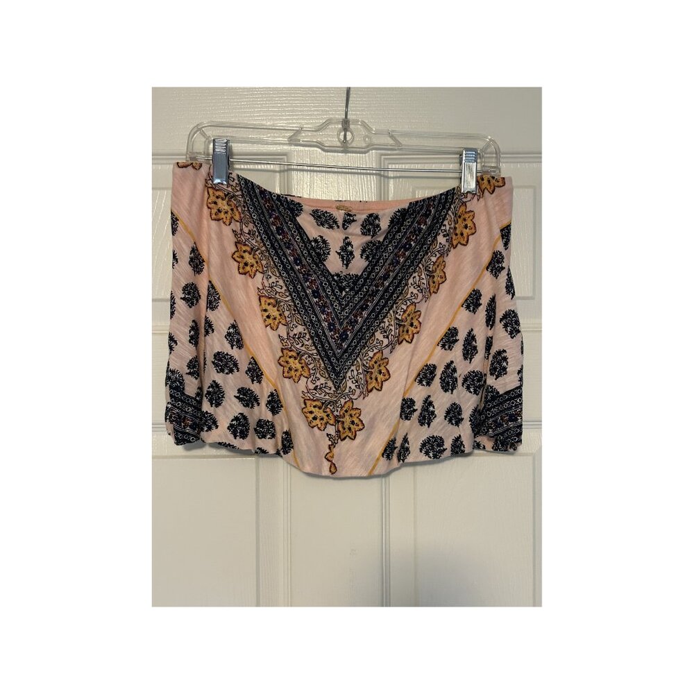 Free People FP Beach Boho Crop Top Pink Print NWT Size M